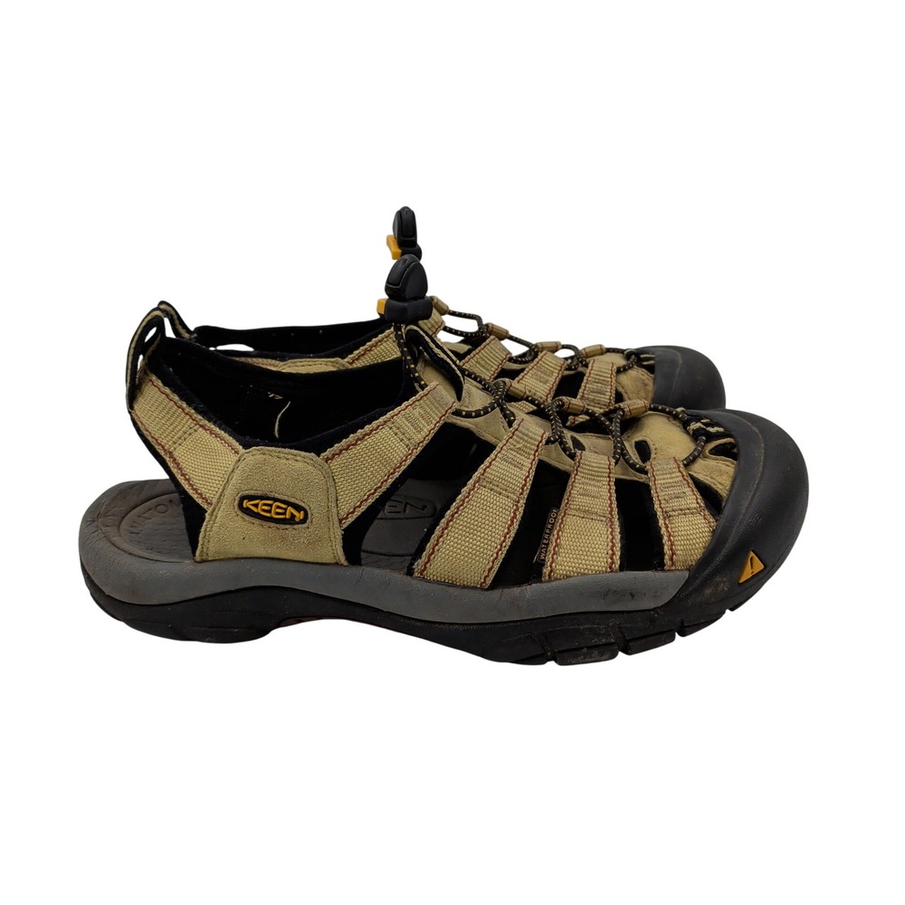 KEEN Newport H2 Mens 9 Waterproof Sport Sandals Tan Bungee Lace Hiking Shoes